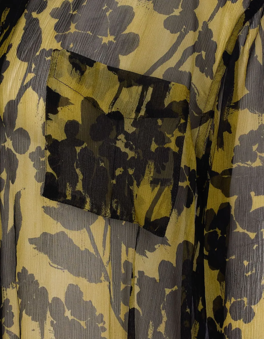 Floral Print Sheer Shirt