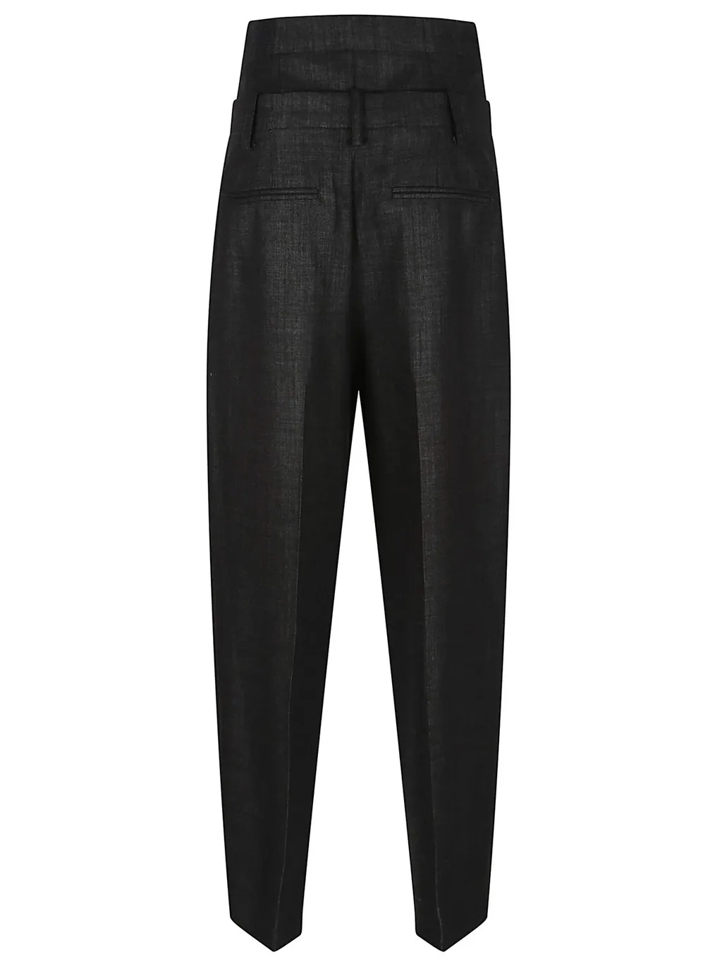 High-Waisted Pleated Trousers