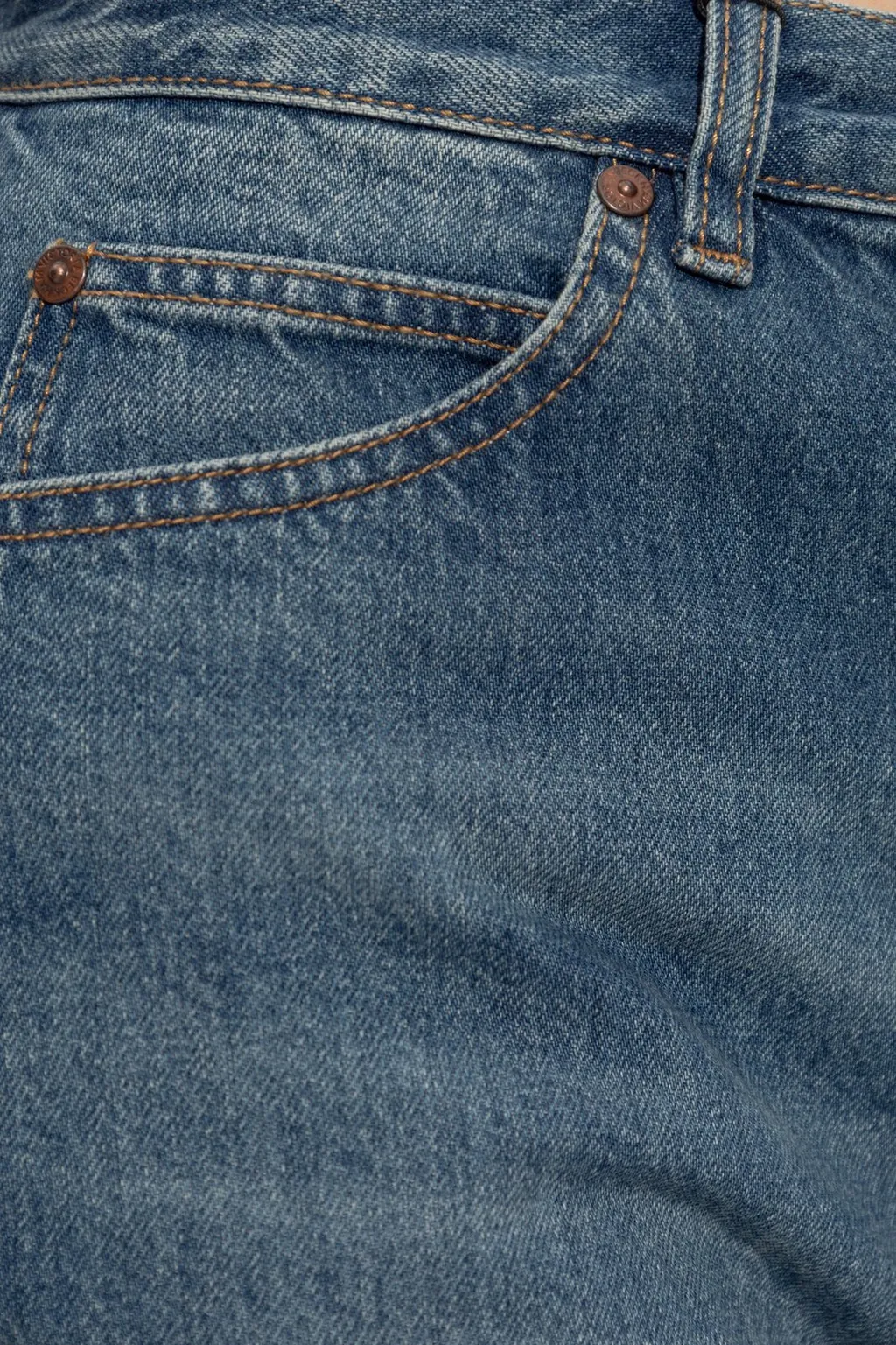 High-Waisted Straight-Leg Jeans