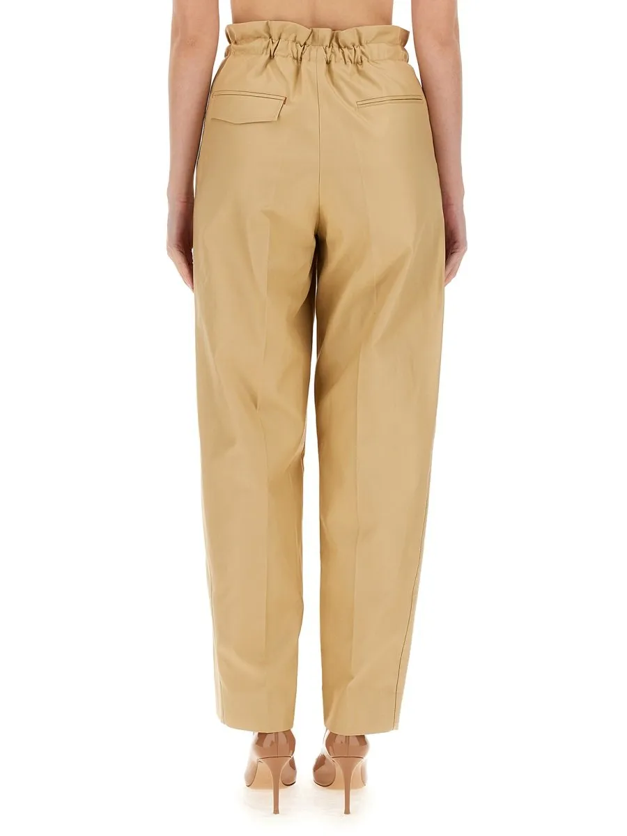 High-Waisted Pleated Trousers