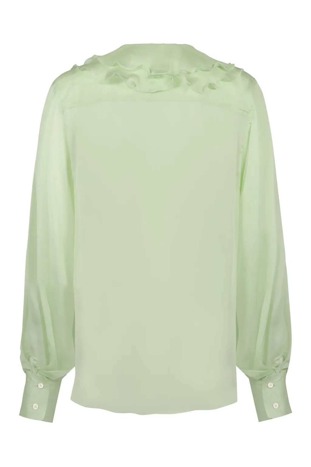 Ruffled Silk Blouse
