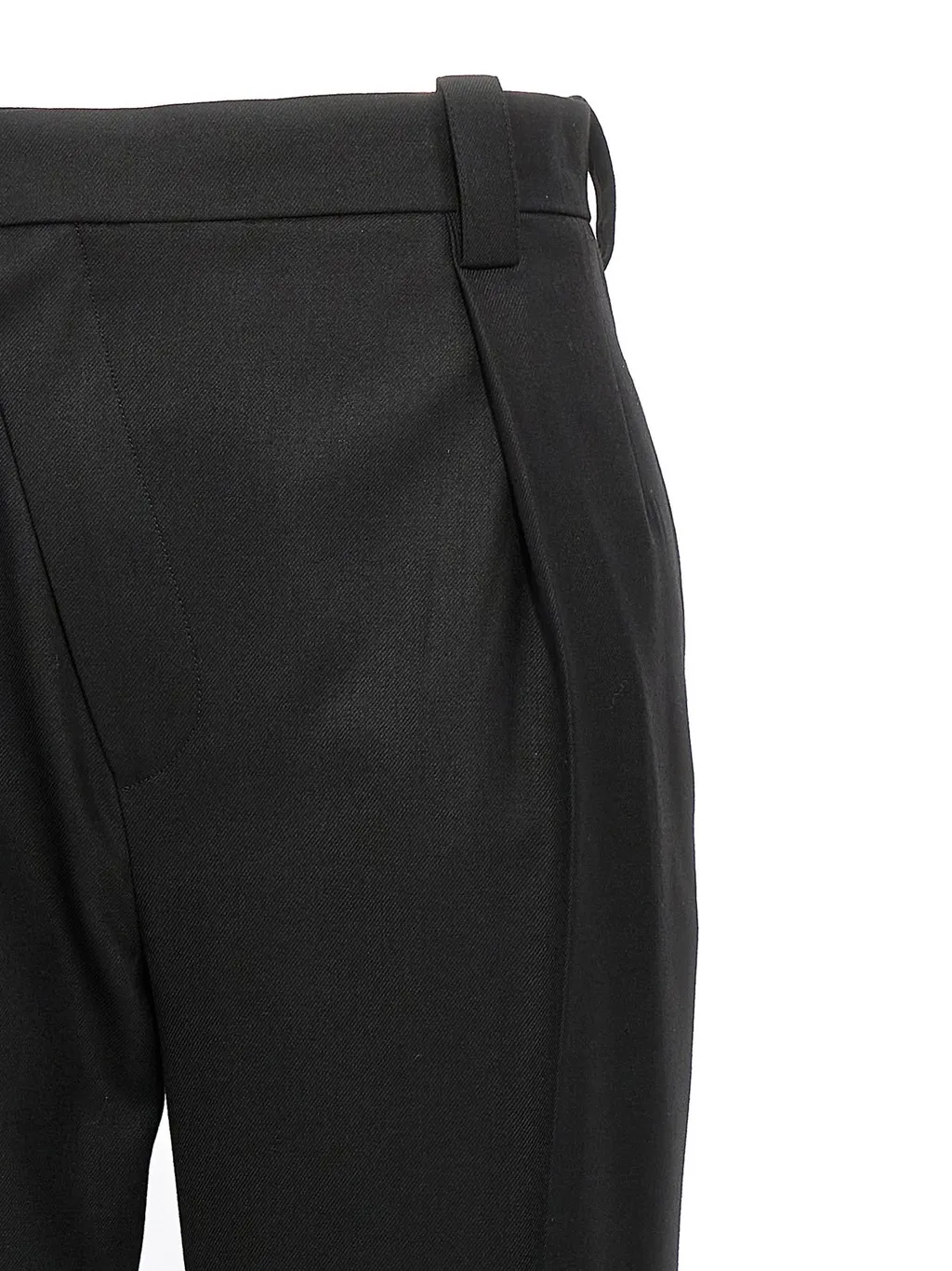 High-Waisted Pleated Trousers