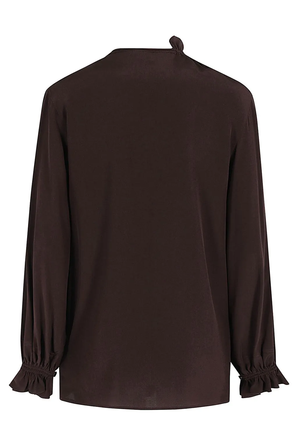 High-Neck Ruffled Blouse