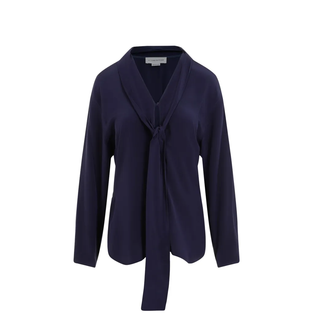 Long Sleeve Tie Neck Blouse