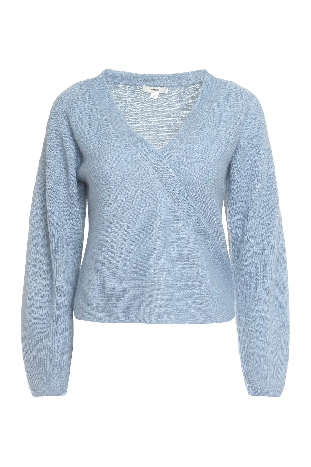 Wrap Front Knit Sweater