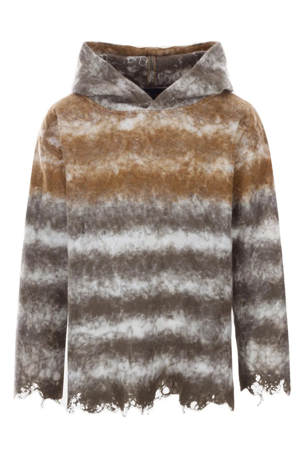 Striped Knit Hoodie
