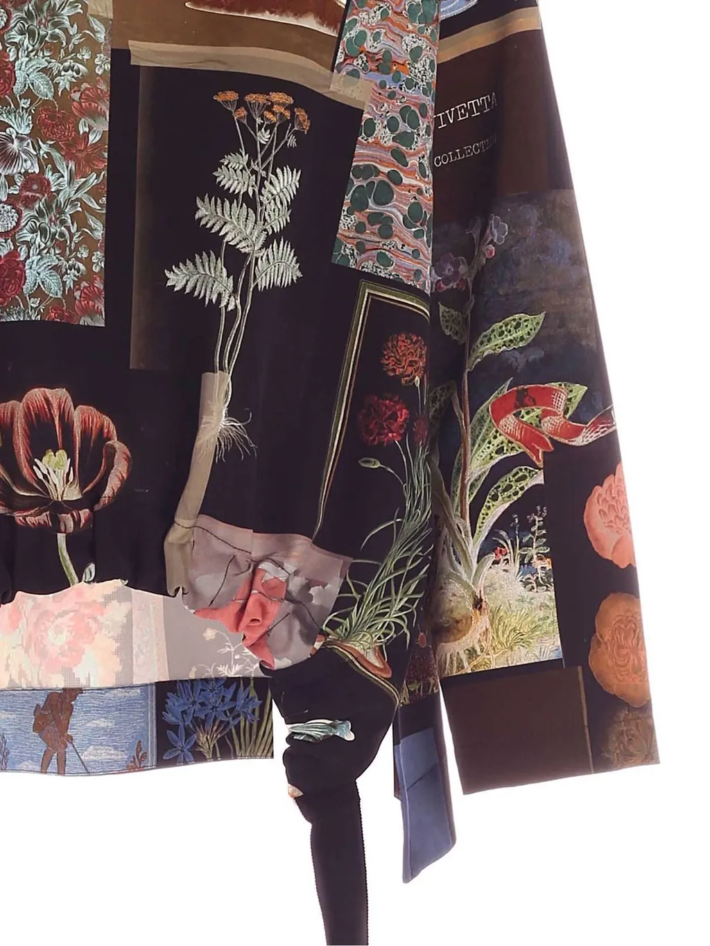 Patchwork Print Long Sleeve Top