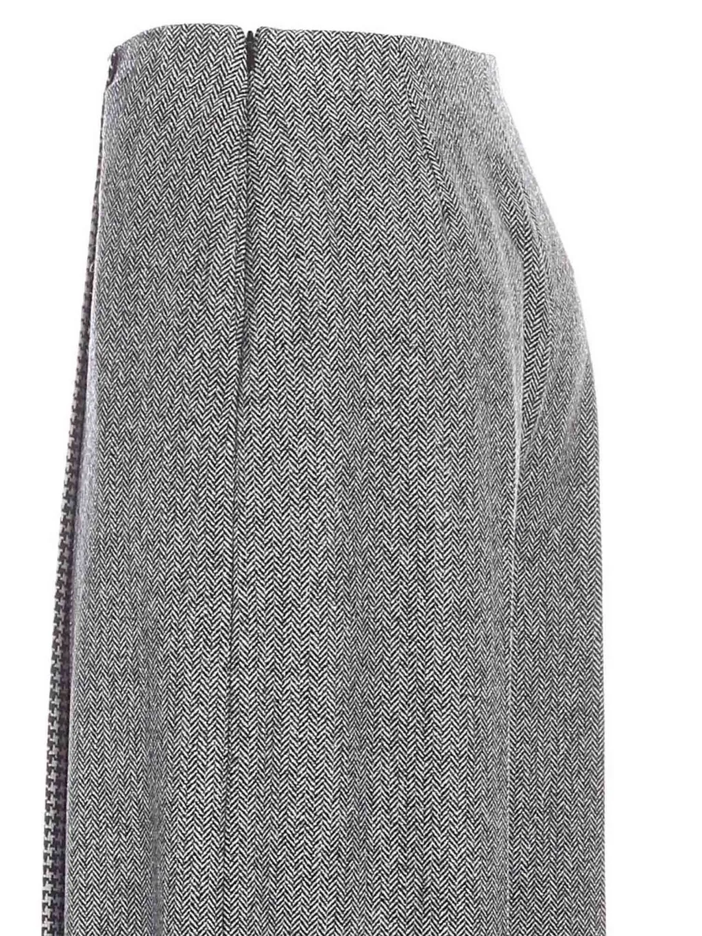 Pleated Houndstooth Skirt