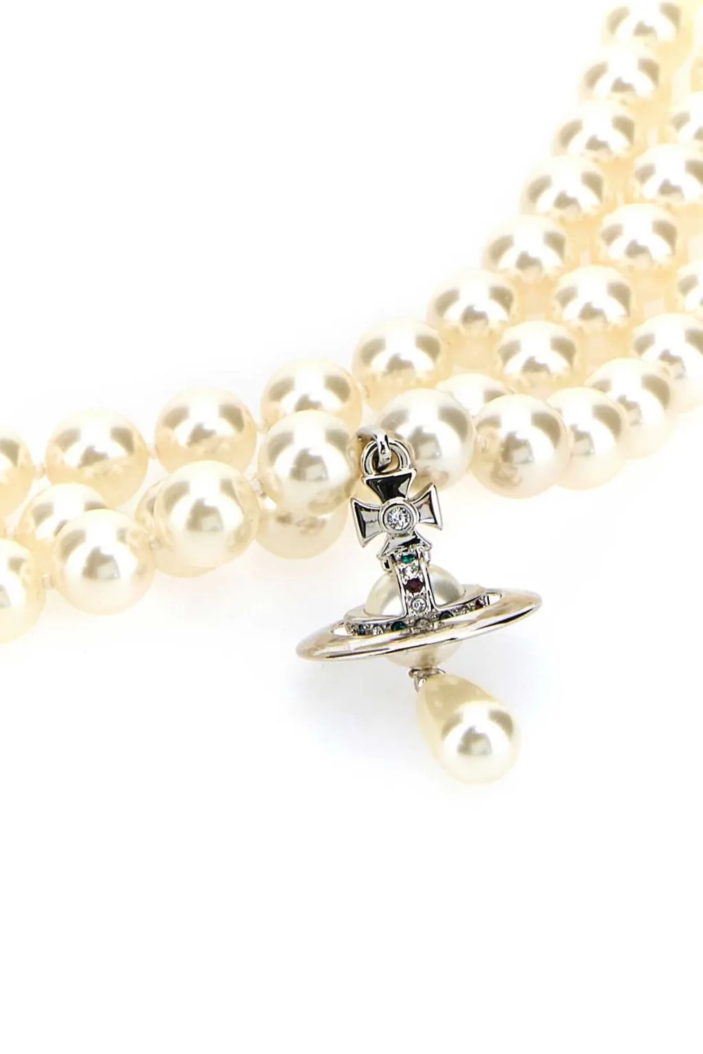 Three-Row Pearl Necklace