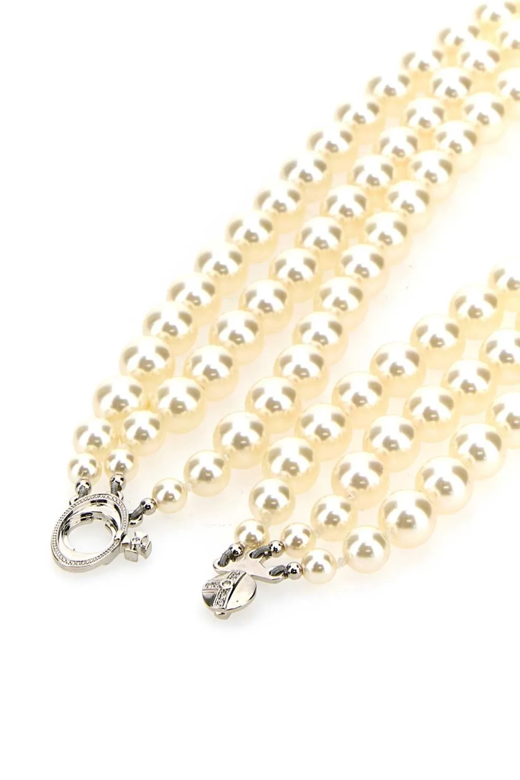 Three-Row Pearl Necklace