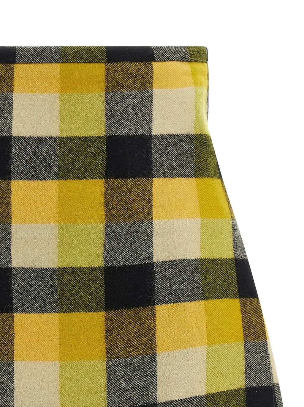 Pleated Plaid Mini Skirt