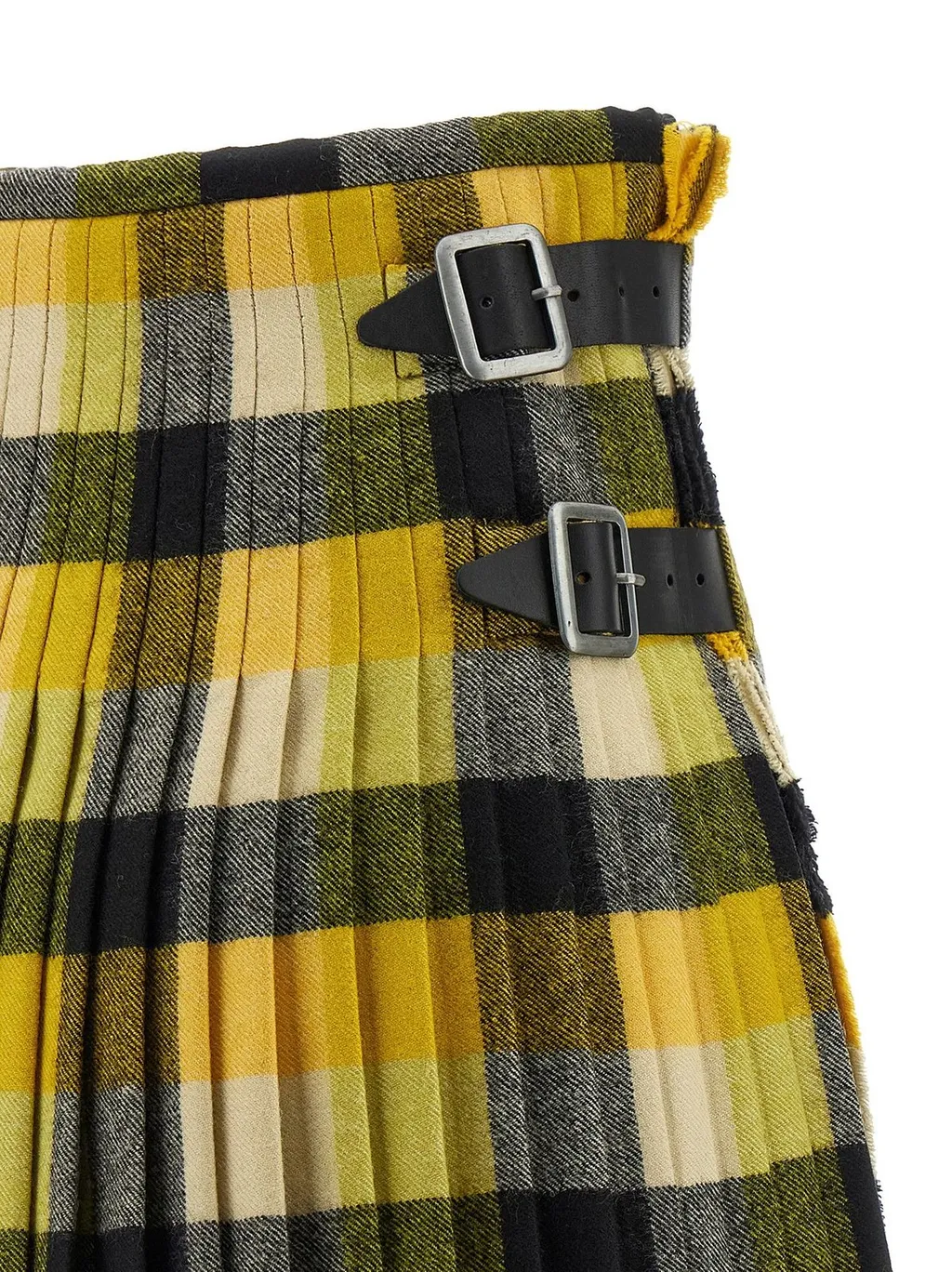 Pleated Plaid Mini Skirt