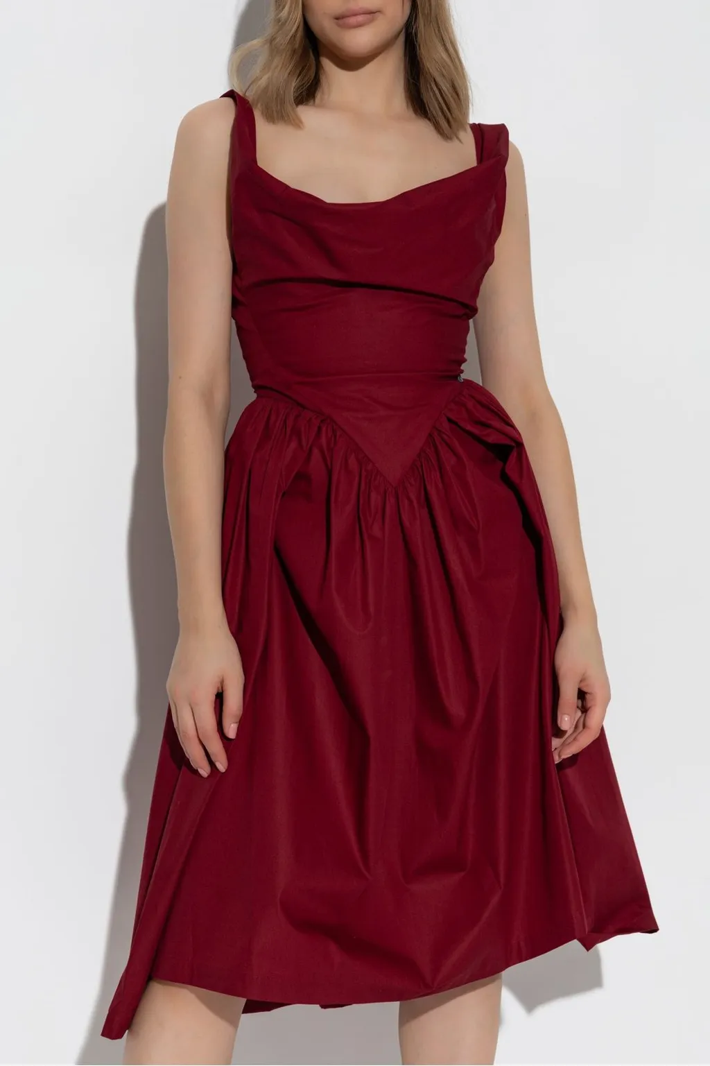 Draped Bustier Dress