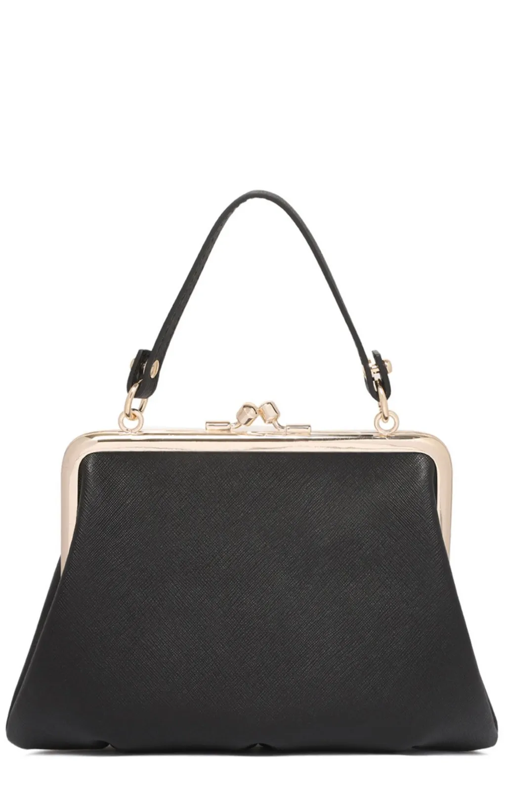 Kiss Lock Top Handle Bag