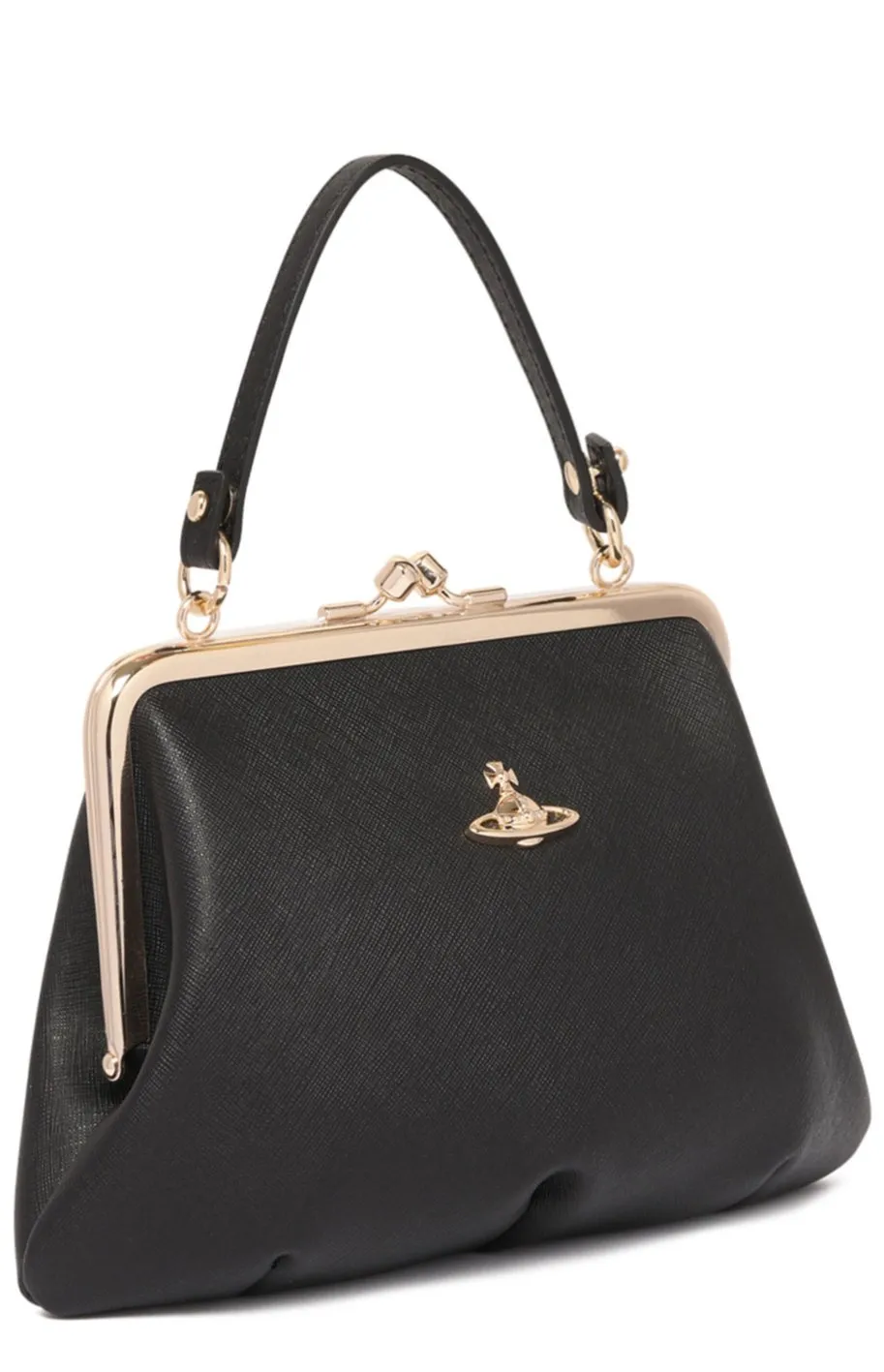 Kiss Lock Top Handle Bag