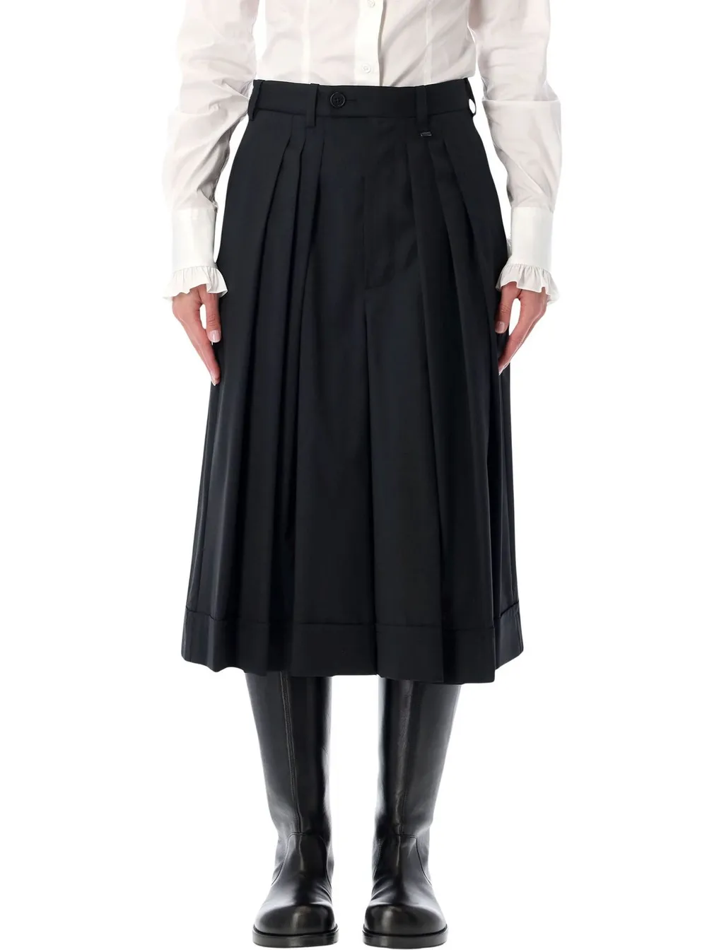 Pleated Midi Skirt