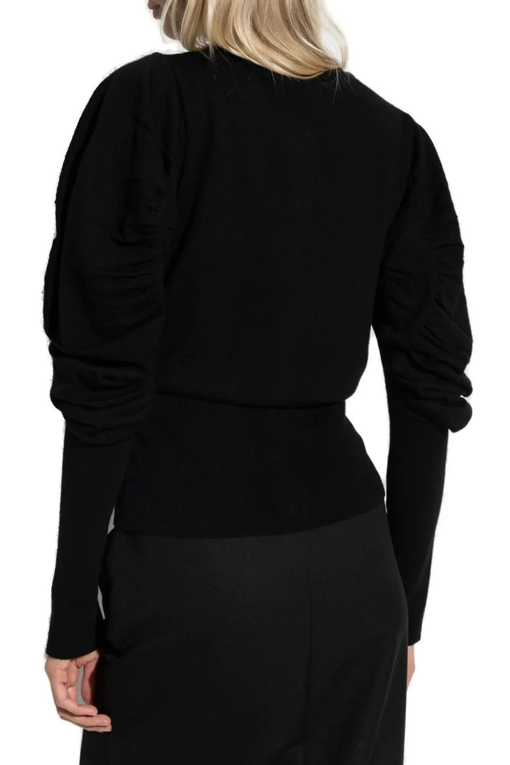 Cardigan With Puff Sleeves
