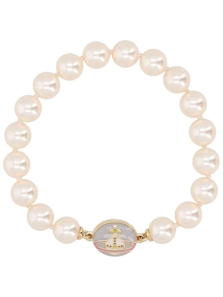 Pearl Bracelet With Orb Charm