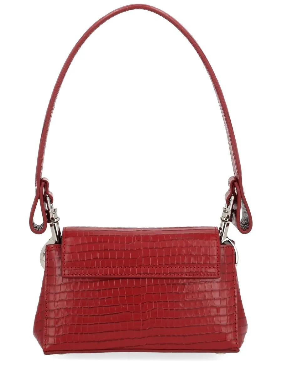 Vivienne Westwood Small Croc Embossed Shoulder Bag