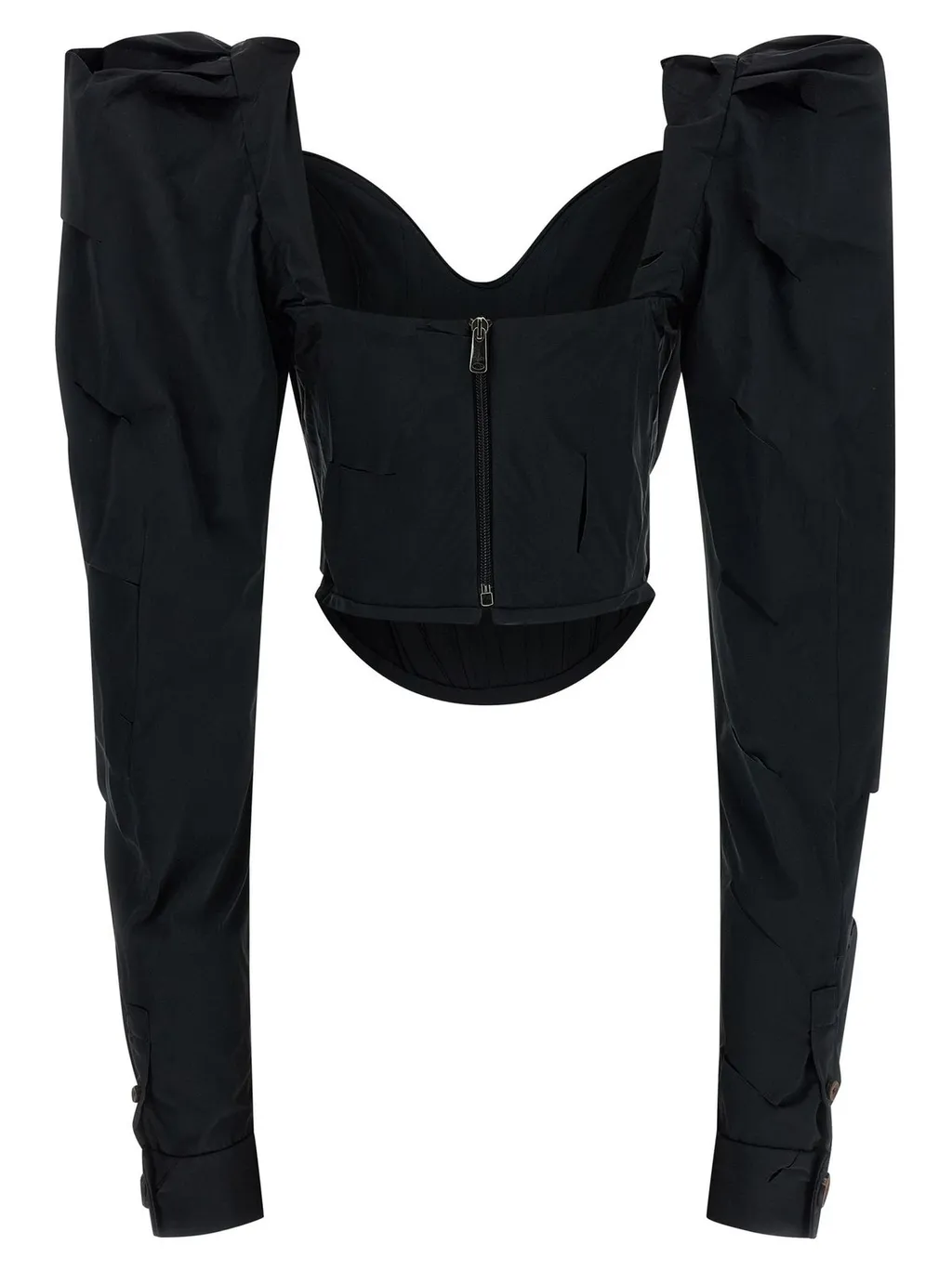 Corset Top With Voluminous Sleeves