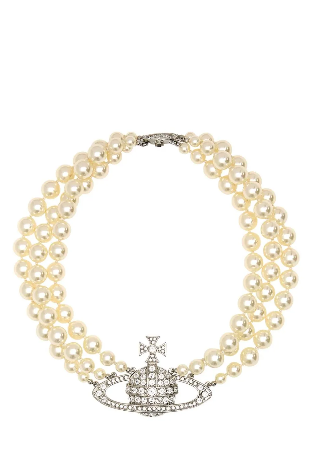 Pearl Necklace With Orb Pendant