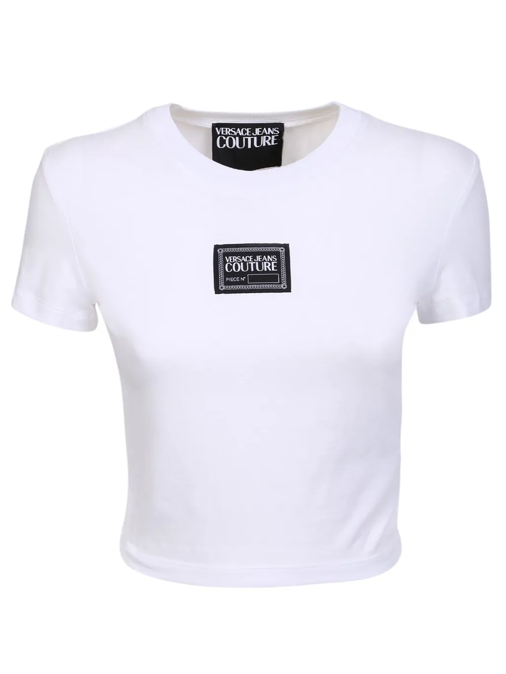 Crop T-Shirt With Logo Patch