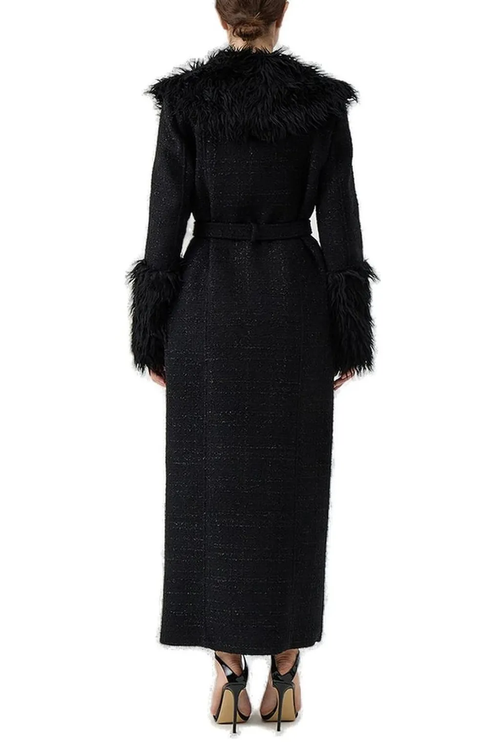 Maxi Coat With Fur Trim
