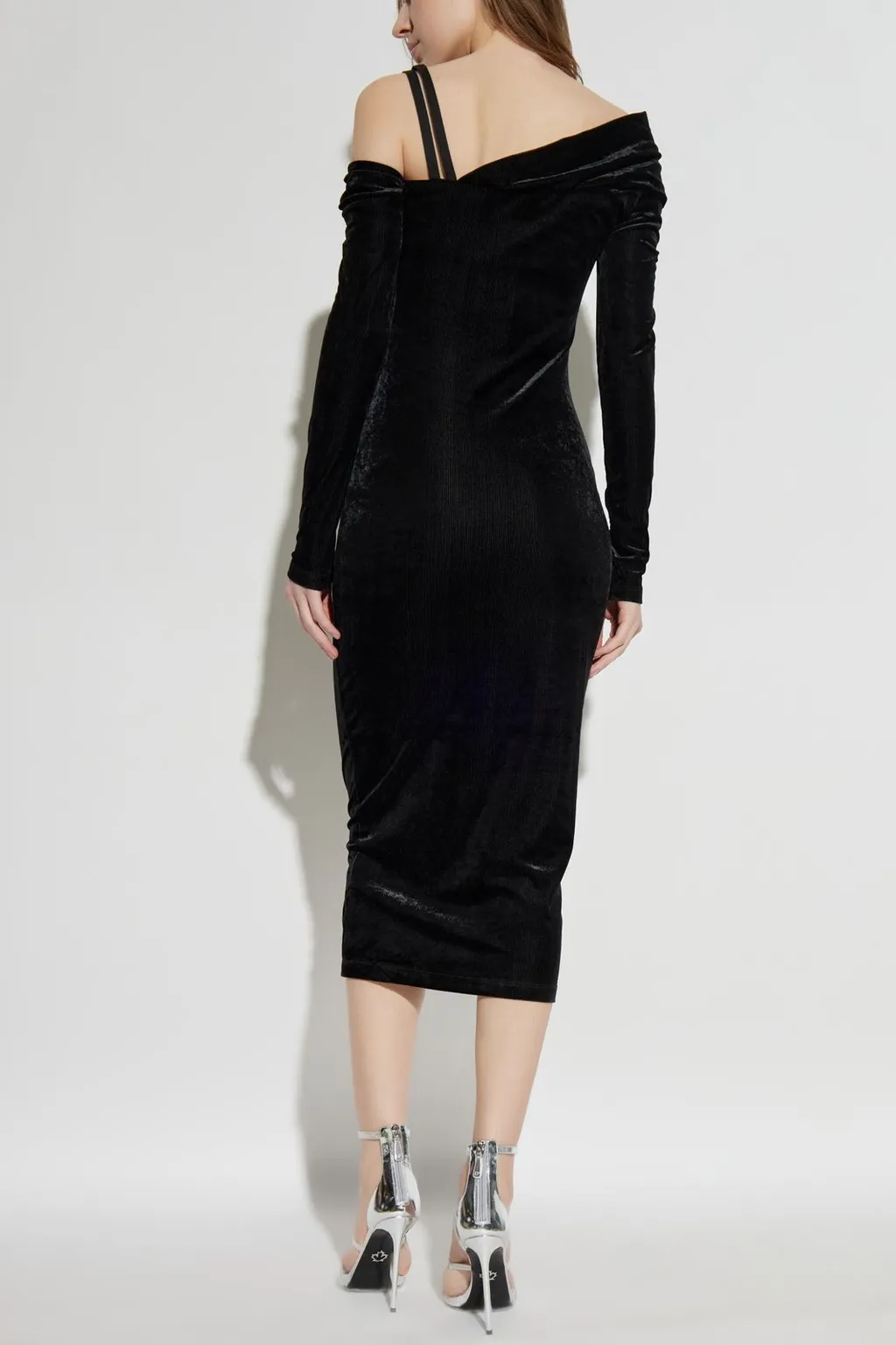 One-Shoulder Velvet Dress