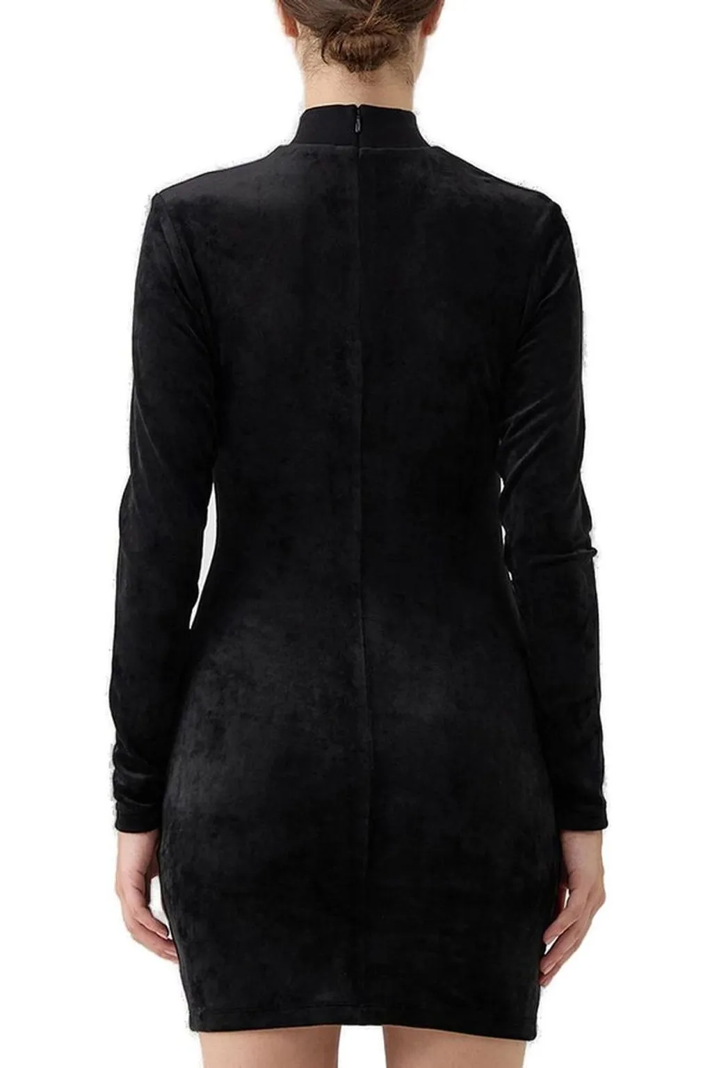 Velvet Mini Dress With Cut-Out Detail
