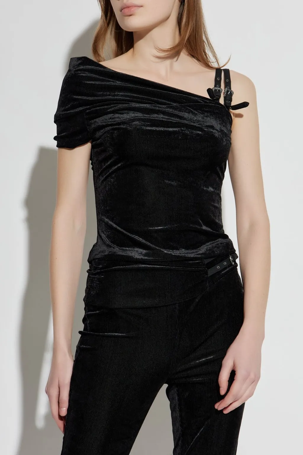 One-Shoulder Top With Buckle Detail