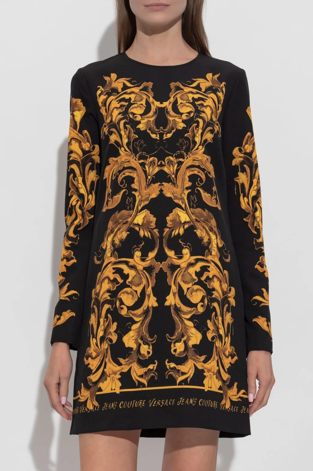 Baroque Print Mini Dress