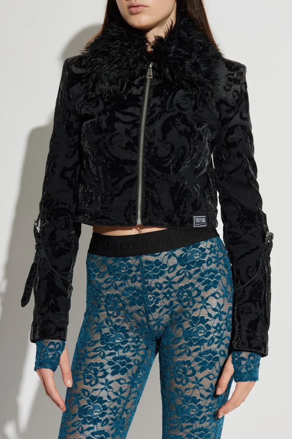 Velvet Baroque Print Jacket