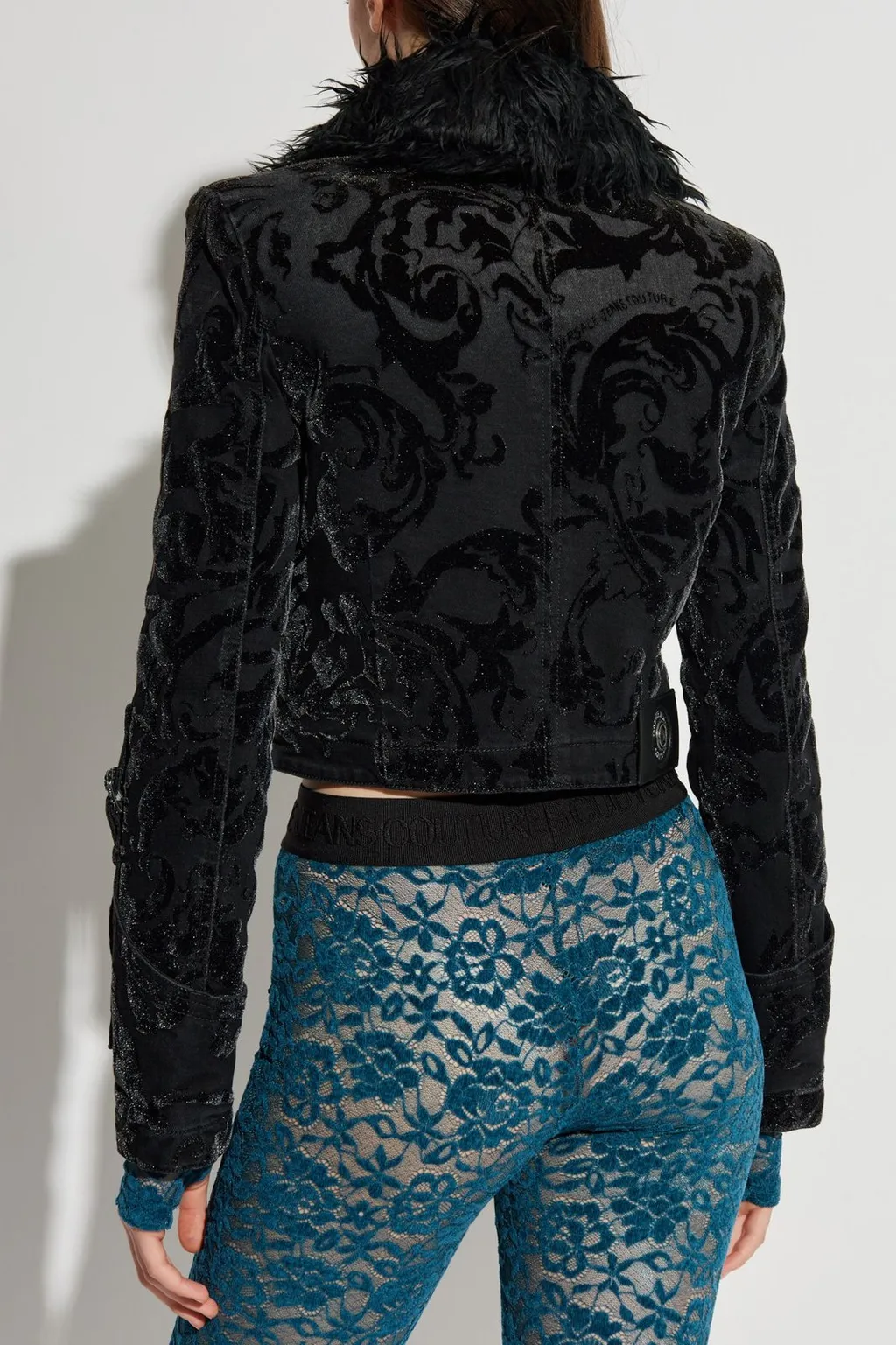 Velvet Baroque Print Jacket