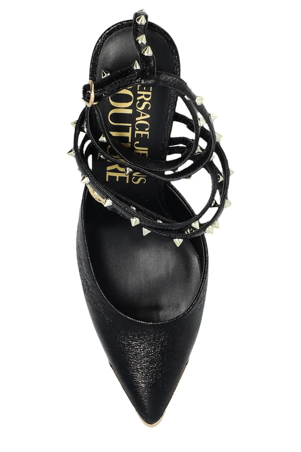 Stiletto Heels With Studs And Ankle Strap