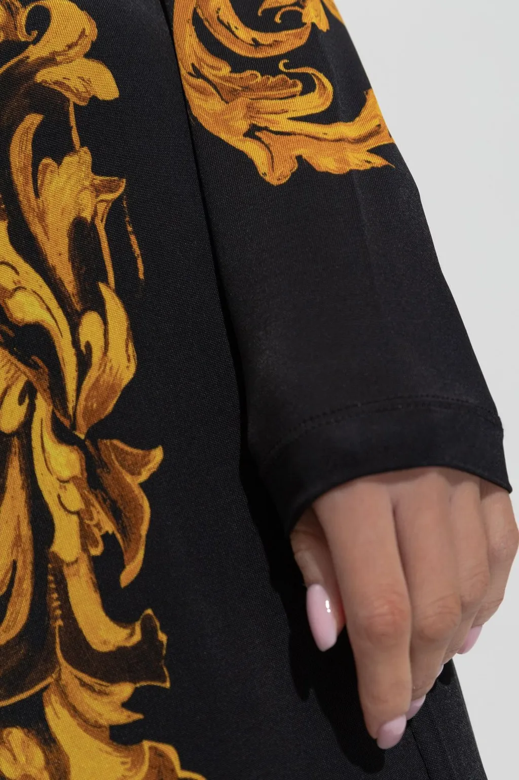 Baroque Print Midi Dress
