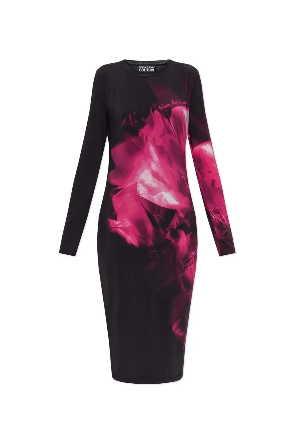 Long-Sleeved Dress With Floral Print