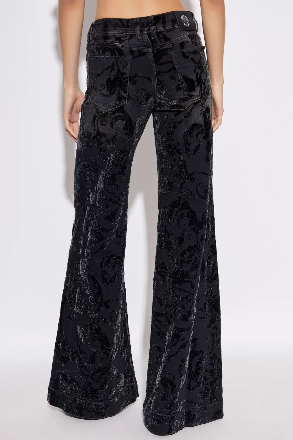 Velvet Wide-Leg Trousers