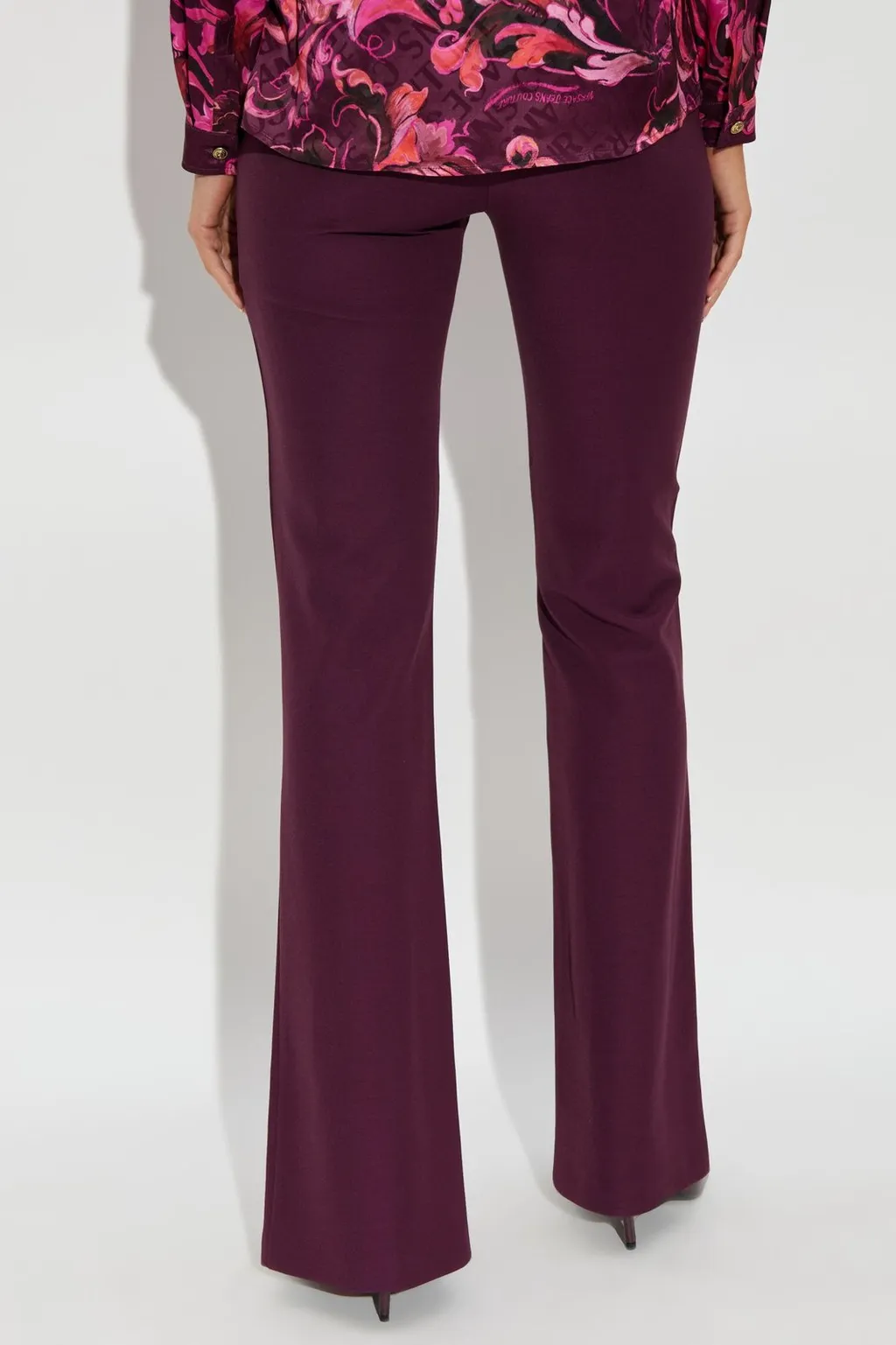 High-Waisted Flared Trousers