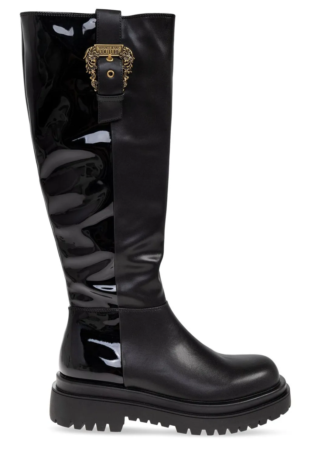 Knee-High Boots With Buckle Detail