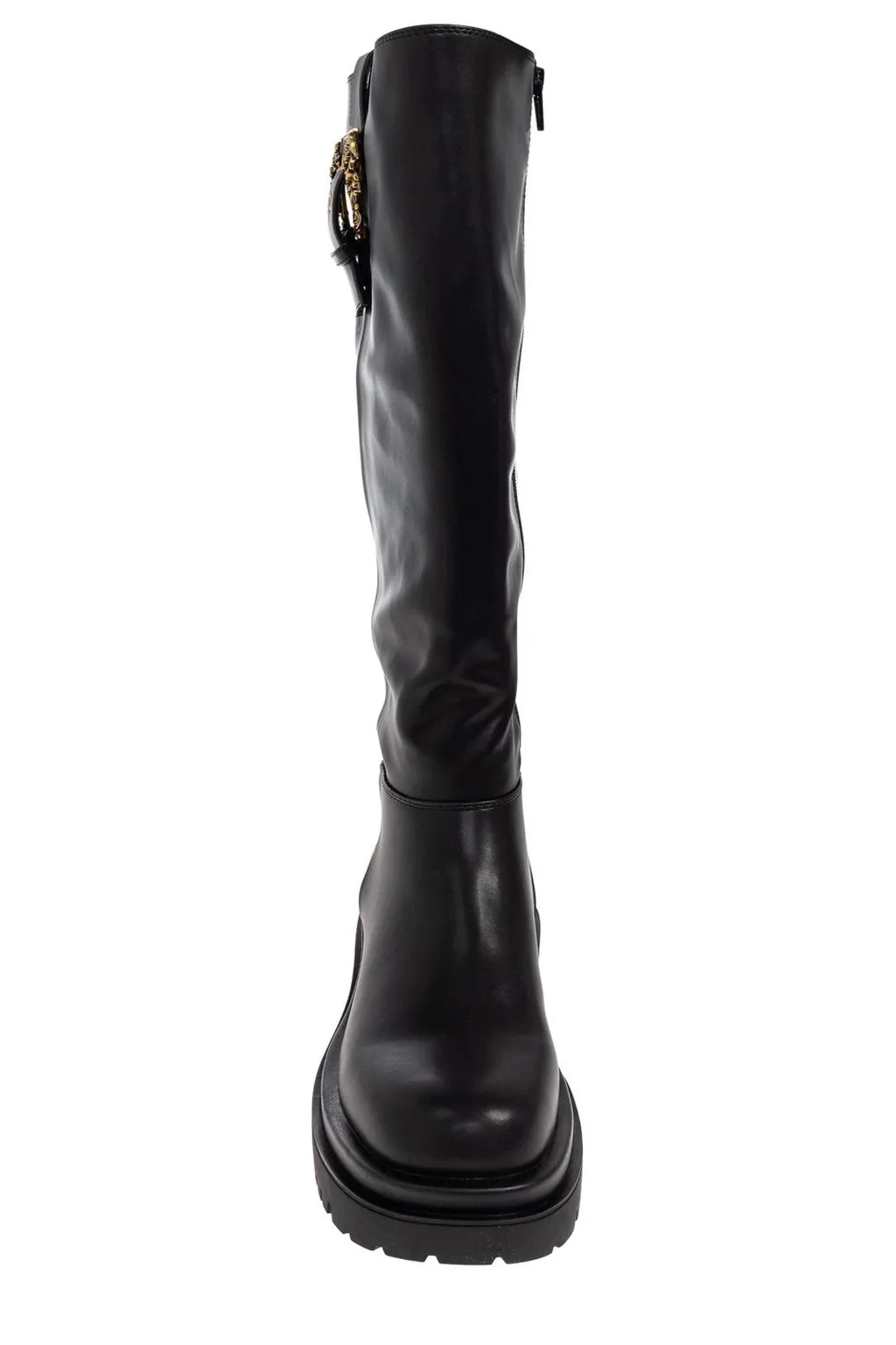 Knee-High Boots With Buckle Detail