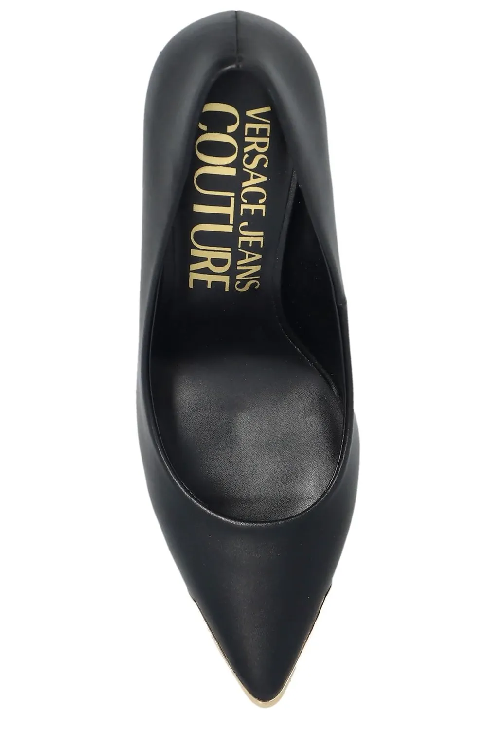Pointed-Toe Pumps With Metal Detail