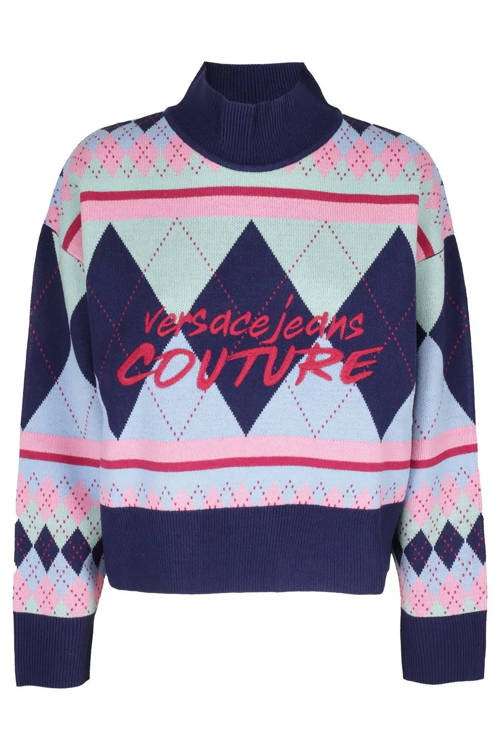 Argyle Turtleneck Sweater
