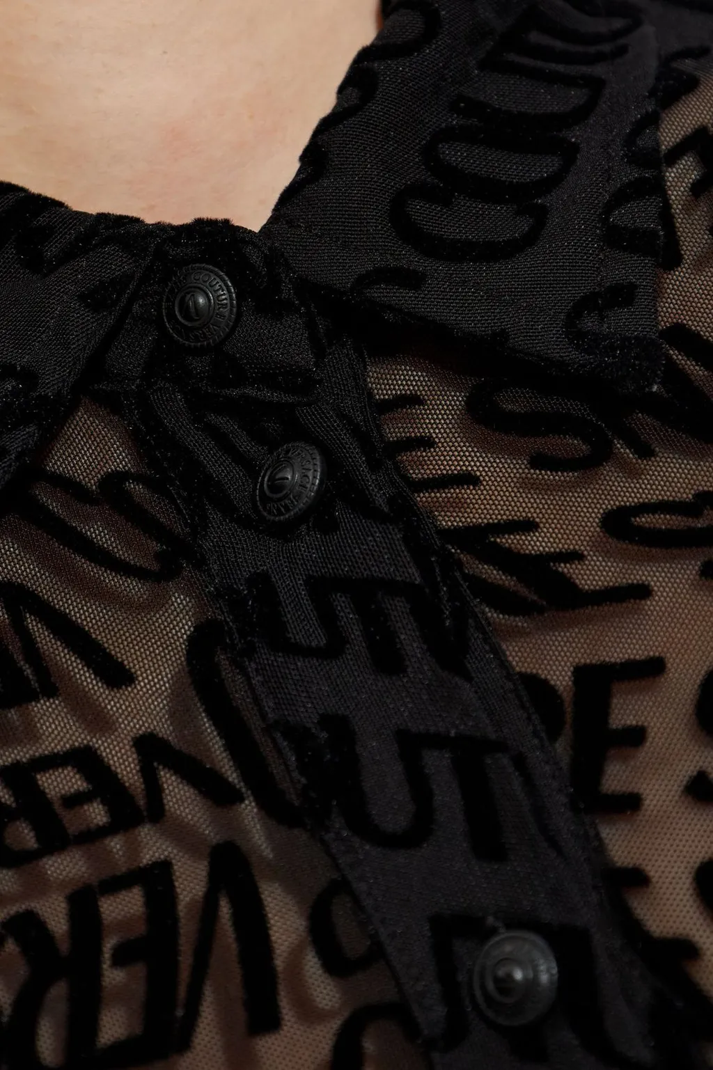 Logo Print Mesh Shirt