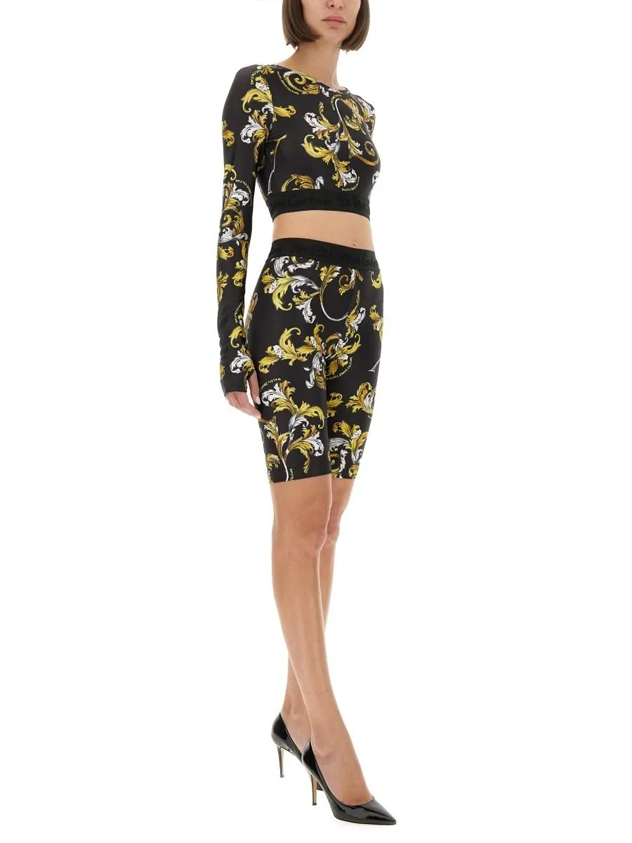 Baroque Print Biker Shorts