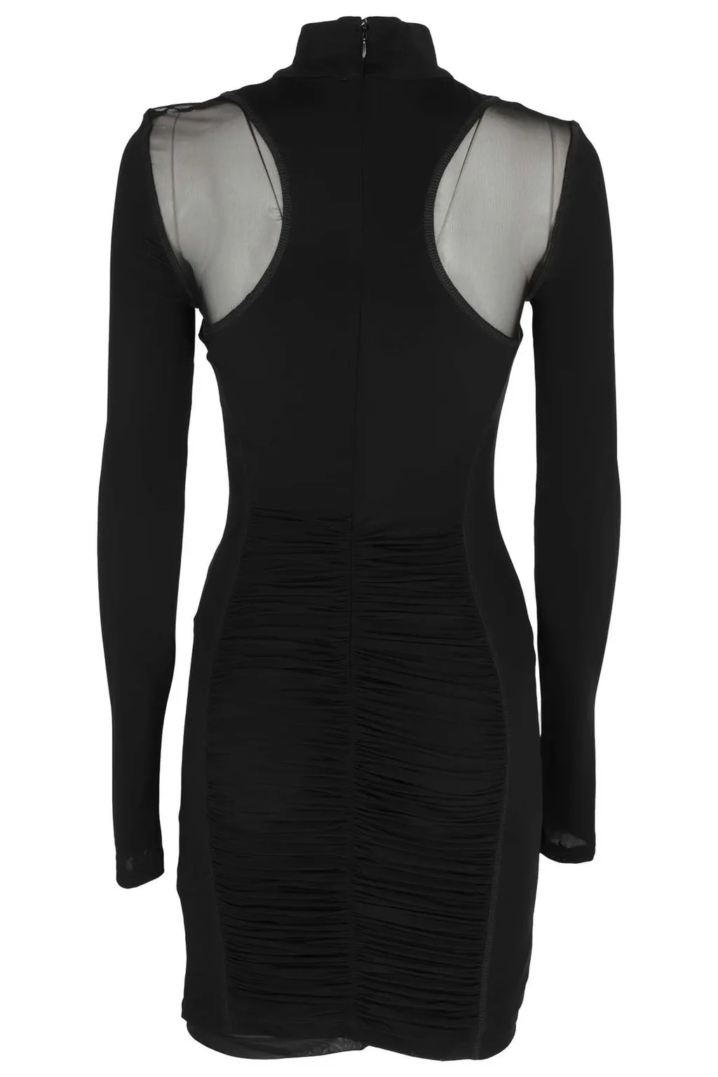 Ruched Mesh Dress