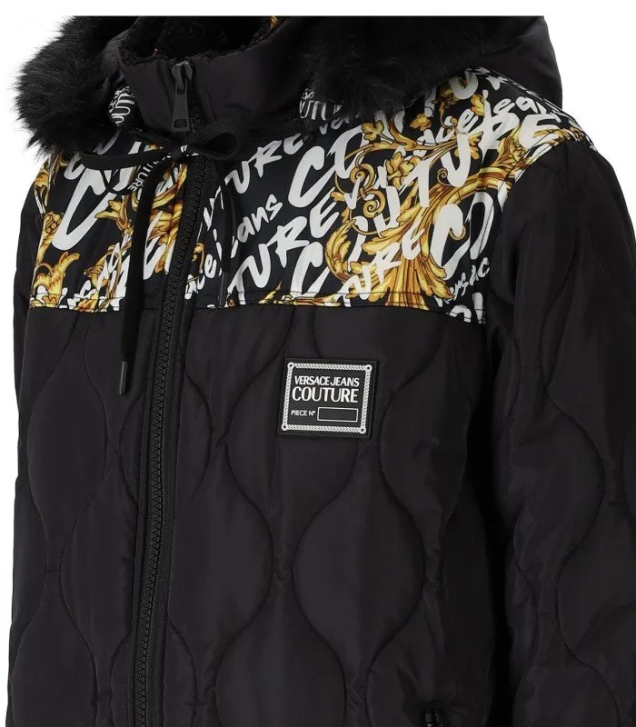 Quilted Coat With Baroque Print