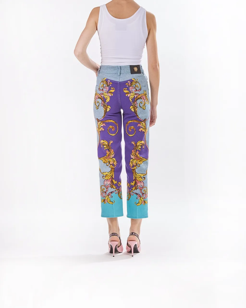 Baroque Print Jeans