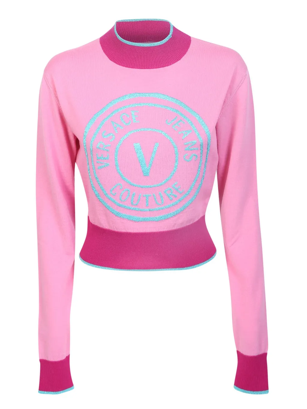 Logo Print Cropped Sweater