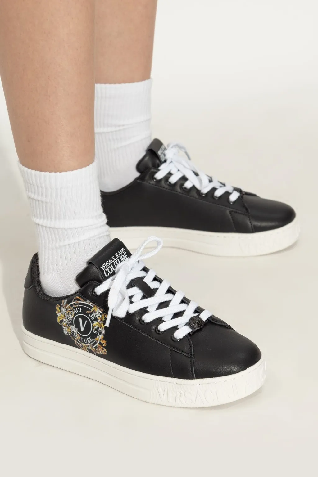 Low-Top Sneakers With Medusa Biggie Print