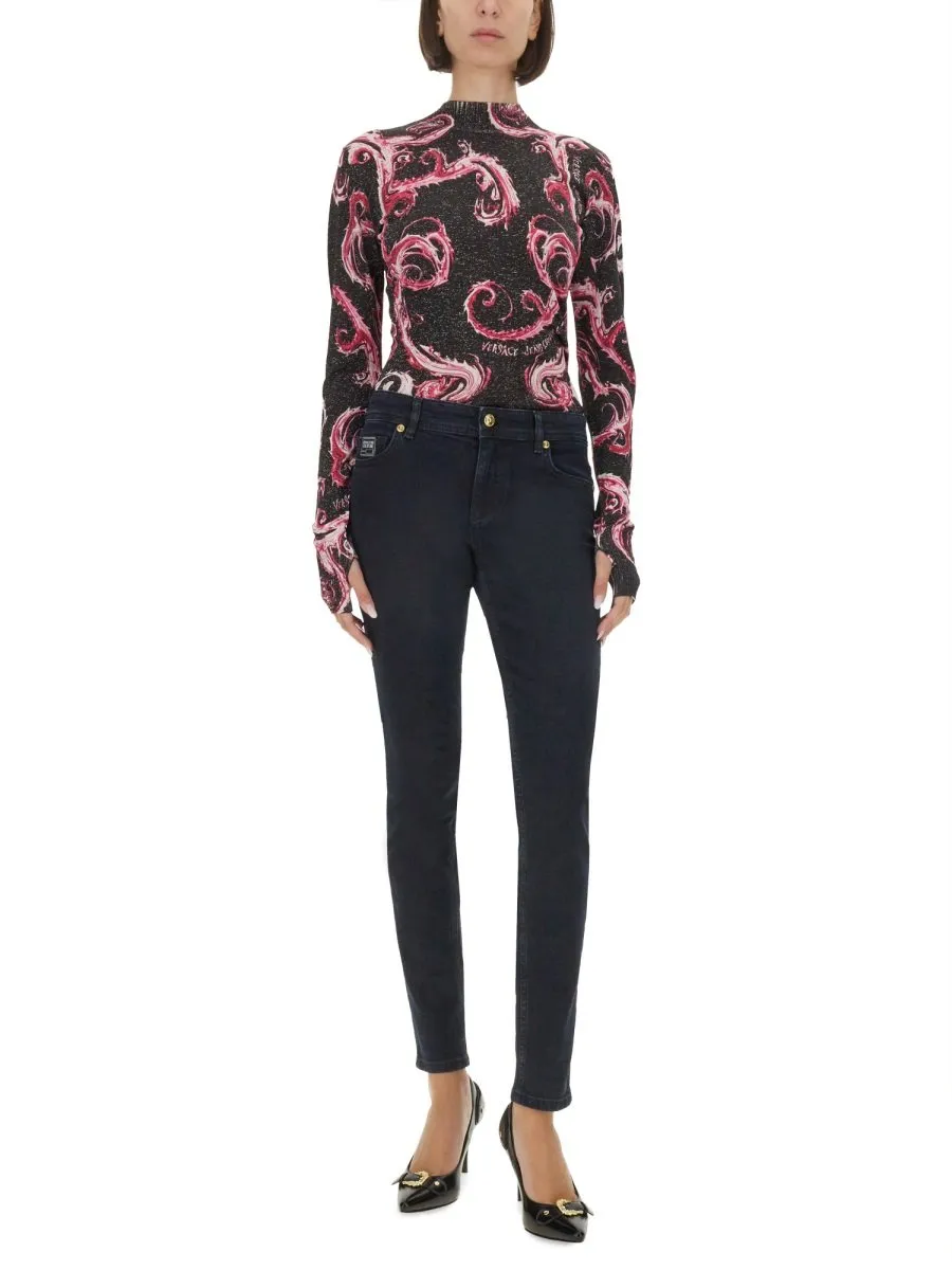 Baroque Print Long-Sleeve Top